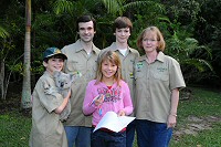 family with Bindi Irwin Australia Zoo