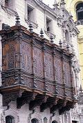 historic balcony Lima Peru
