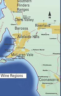 map of southa australian wine regions.